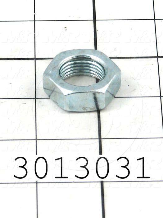 Nuts, Finish Hex Jam, 3/4-16 Thread Size, Right Hand, Steel, Zinc
