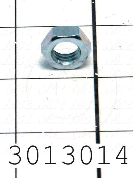 Nuts, Finish Hex Jam, 3/8-16 Thread Size, Right Hand, Steel, Zinc