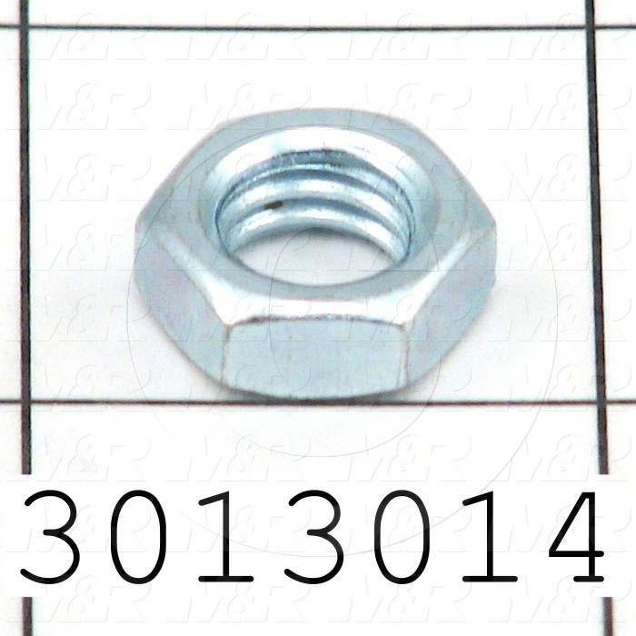 Nuts, Finish Hex Jam, 3/8-16 Thread Size, Right Hand, Steel, Zinc
