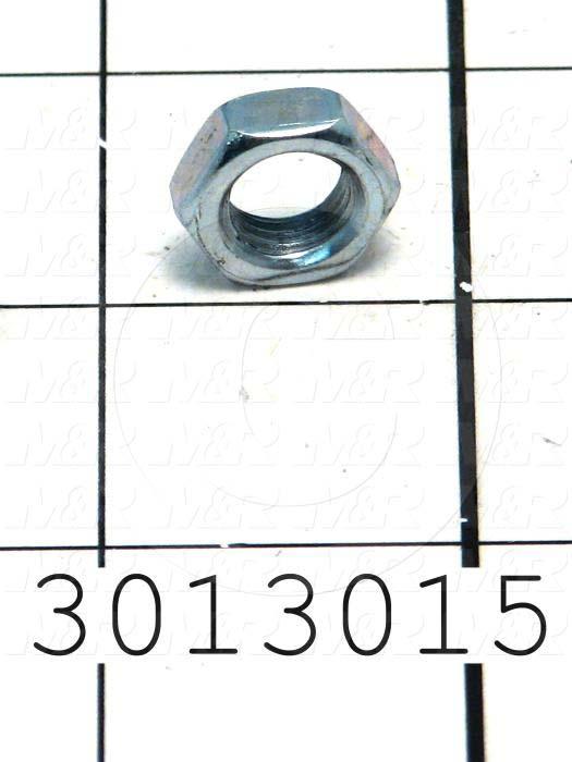 Nuts, Finish Hex Jam, 3/8-24 Thread Size, Right Hand, Steel, Zinc