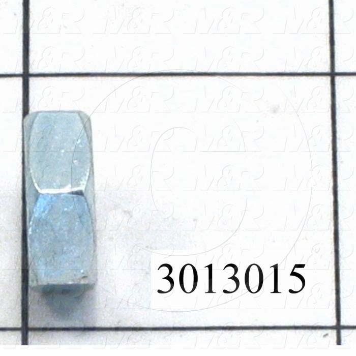 Nuts, Finish Hex Jam, 3/8-24 Thread Size, Right Hand, Steel, Zinc