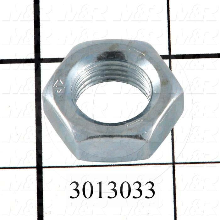 Nuts, Finish Hex Jam, 5/8-18 Thread Size, Right Hand, Steel, Zinc