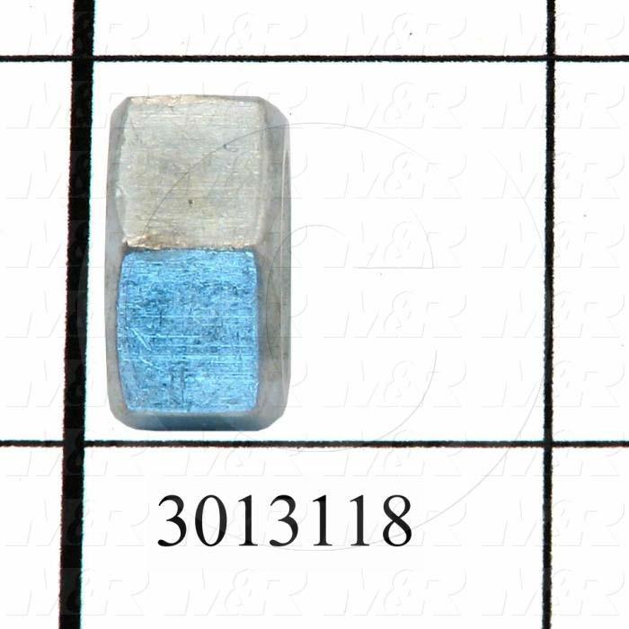 Nuts, Finish Hex Jam, 7/16-20 Thread Size, Right Hand, Steel, Zinc