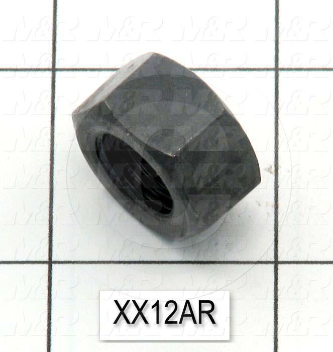Nuts, Hex, 1/2-20 Thread Size, Right Hand, Steel, Black Oxide