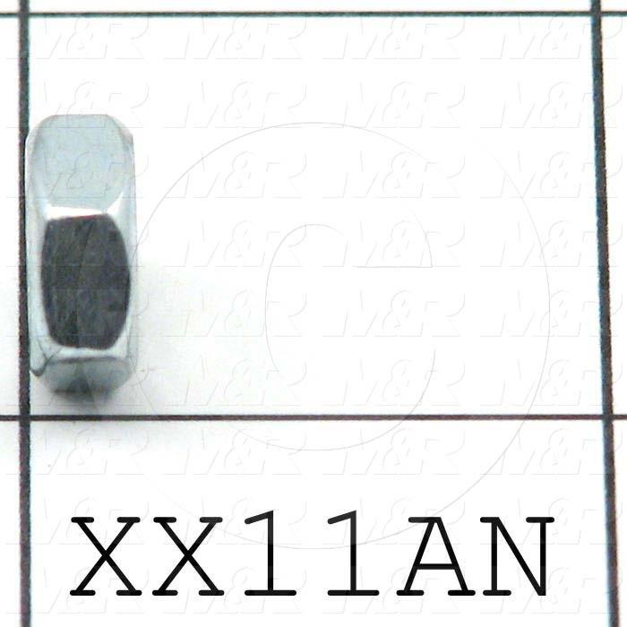 Nuts, Hex, 1/4"-20 Thread Size, Right Hand, Steel, Zinc Plated