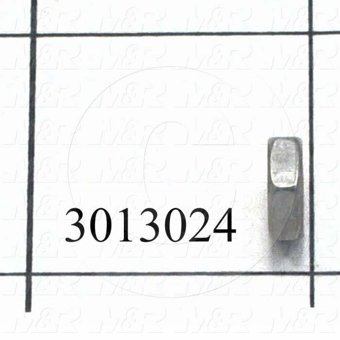 Nuts, Hex, 10-24 Thread Size, Right Hand, Stainless Steel, Plain