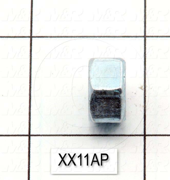 Nuts, Hex, 3/8-16 Thread Size, Right Hand, Steel, Zinc Plated