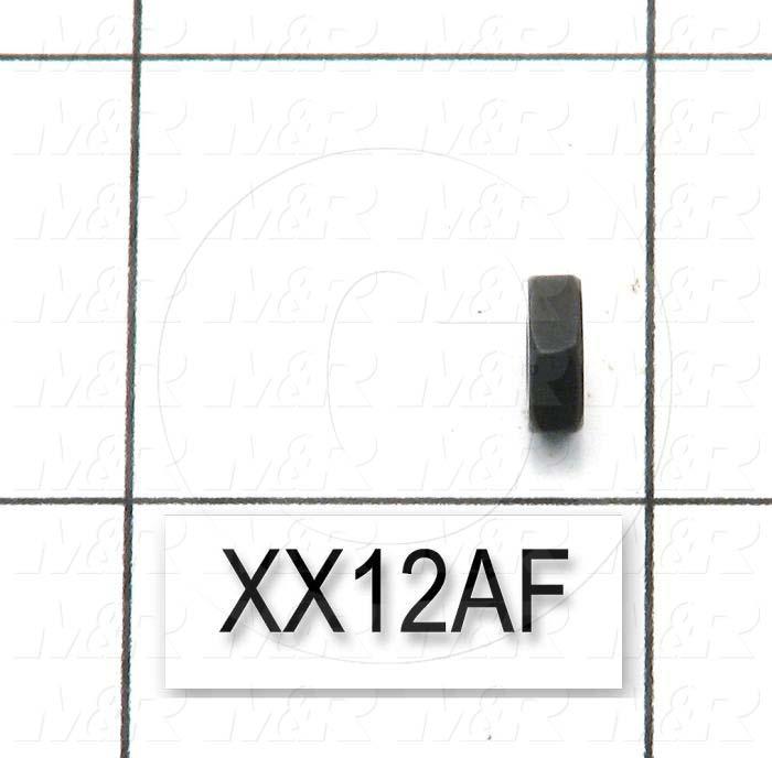 Nuts, Hex, 6-32 Thread Size, Right Hand, Steel, Black Oxide