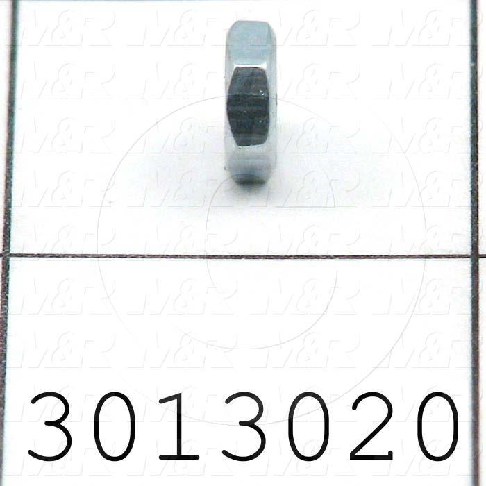 Nuts, Hex, 6-32 Thread Size, Right Hand, Steel, Zinc