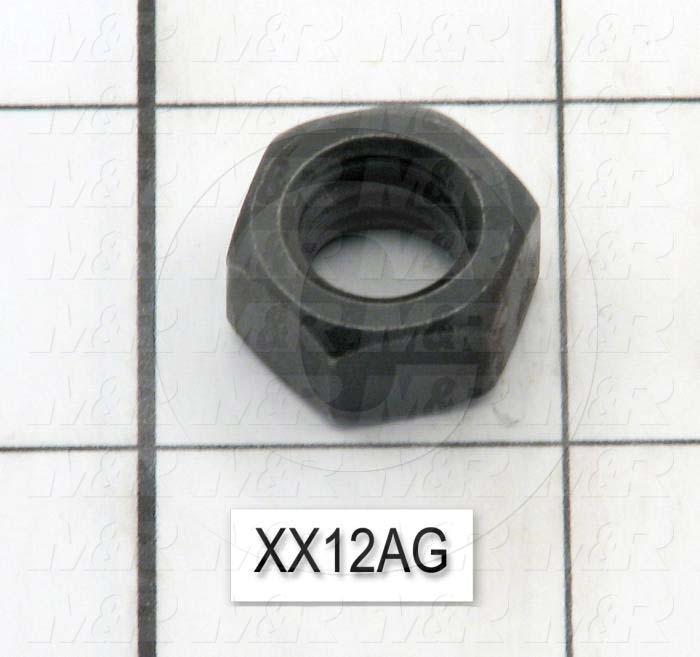 Nuts, Hex, 8-32 Thread Size, Right Hand, Steel, Black Oxide