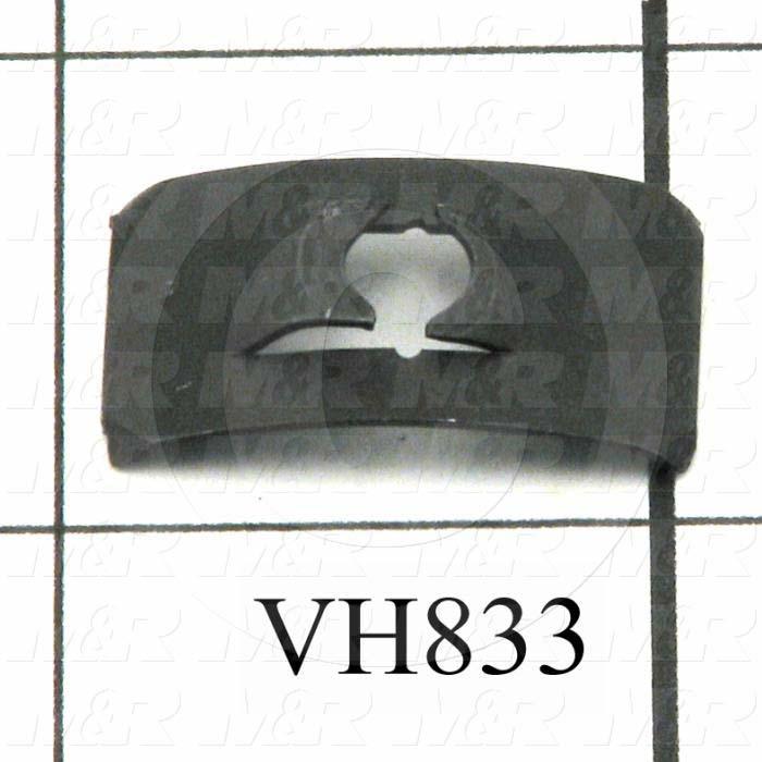 Nuts, Lock, 1/4"-20 Thread Size, Right Hand, 0.026" Thickness, Spring-Tempered Steel, Black Oxide, Flexloc