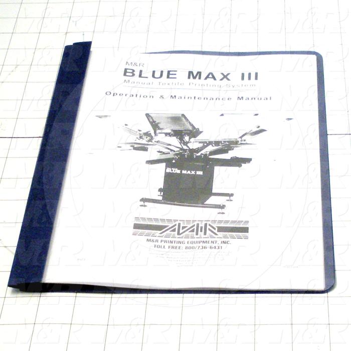 Owners Manual, Equipment Type : Blue Max III, 1 Gal.