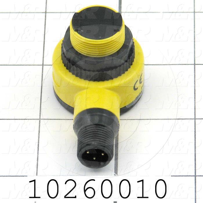 Photoeletric Sensor, 4mm threaded, Diffuse With Fixed Field Background Suppression, 0-50mm Sensing Range, NPN, 30VDC