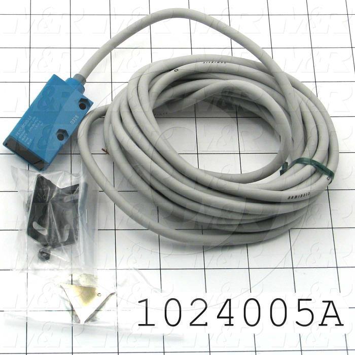 Photoeletric Sensor, 4mm threaded, Retro-reflective, 3m Sensing Range, NPN, 5m Cable