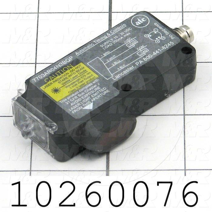 Photoeletric Sensor, Laser, 4mm threaded, 160ft/12in Sensing Range