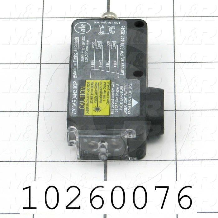 Photoeletric Sensor, Laser, 4mm threaded, 160ft/12in Sensing Range