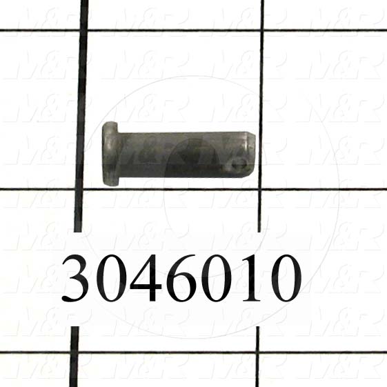 Pin, Clevis Pin, 0.25 in. Diameter, 0.766" Overall Length, Steel Material