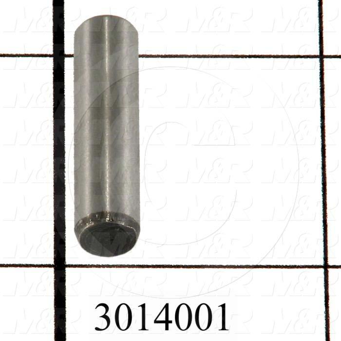 Pin, Dowel Pin, ANSI, 0.25 in. Diameter, 1.00" Overall Length, Alloy Steel Material