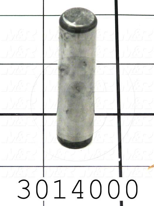 Pin, Dowel Pin, ANSI, 0.50 in. Diameter, 2.00 in. Overall Length, Steel Material, Plain Finish