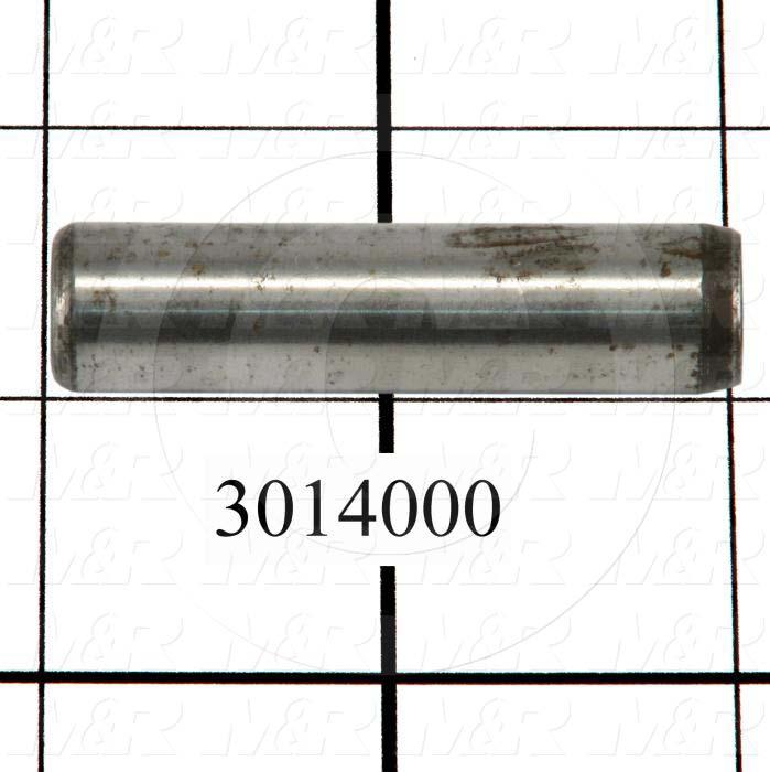 Pin, Dowel Pin, ANSI, 0.50 in. Diameter, 2.00 in. Overall Length, Steel Material, Plain Finish