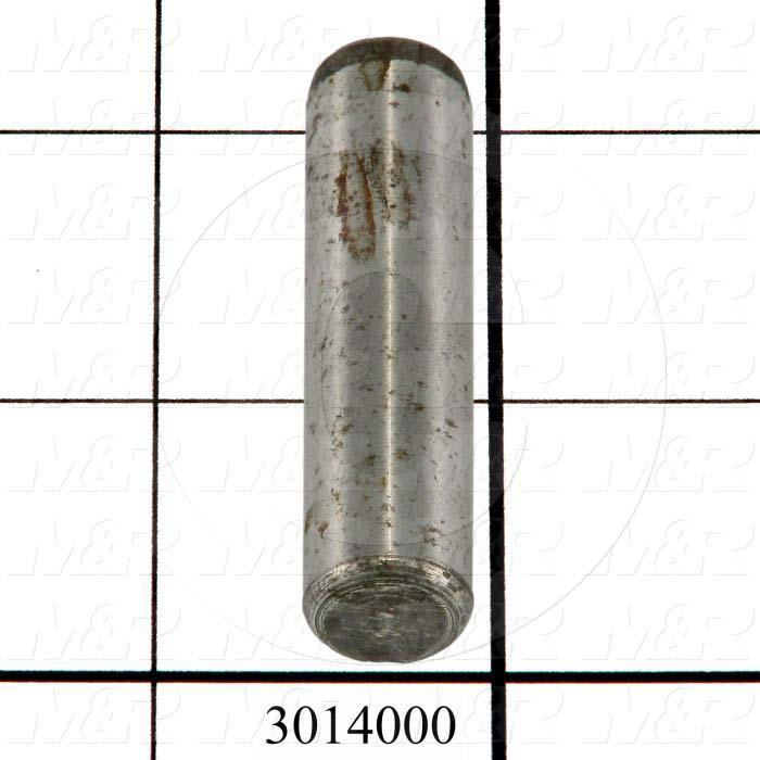 Pin, Dowel Pin, ANSI, 0.50 in. Diameter, 2.00 in. Overall Length, Steel Material, Plain Finish