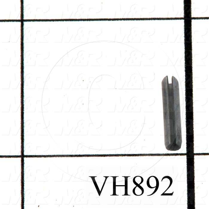 Pin, Roll Pin, 0.094" Diameter, 0.50 in. Overall Length, Steel Material