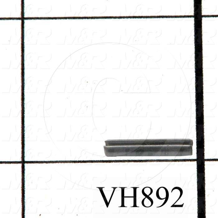 Pin, Roll Pin, 0.094" Diameter, 0.50 in. Overall Length, Steel Material