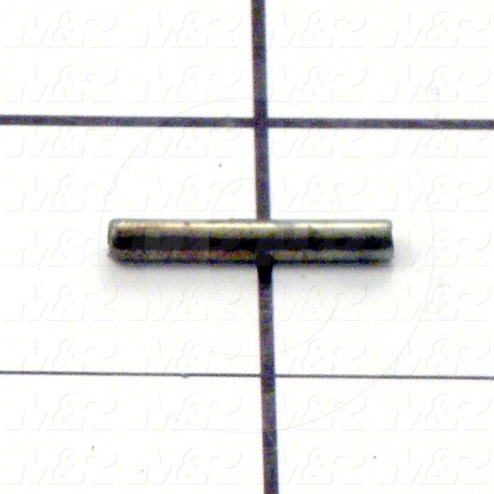 Pin, Roll Pin, ANSI, 0.13 in. Diameter, 0.875" Overall Length, Spring-Tempered Steel Material