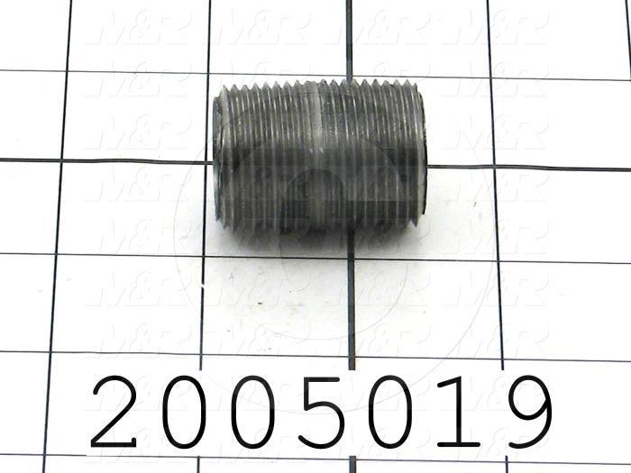 Pipe Fittings & Connectors, Adapter Type, Black Steel Material, A x B 3/4" NPT x 3/4" NPT