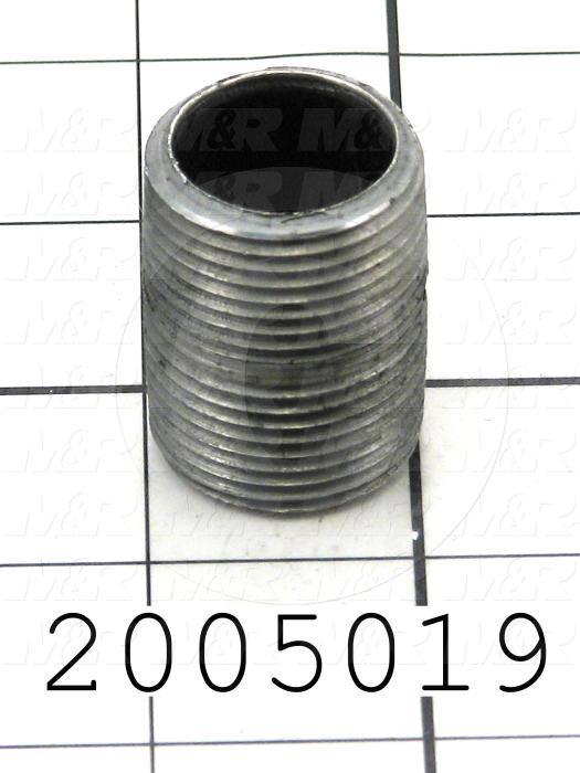Pipe Fittings & Connectors, Adapter Type, Black Steel Material, A x B 3/4" NPT x 3/4" NPT