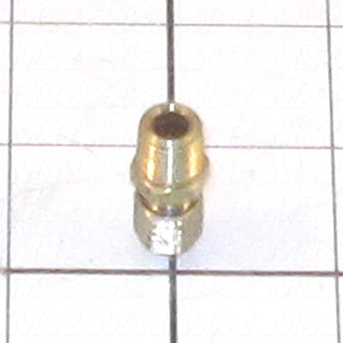 Pipe Fittings & Connectors, Adapter Type, Brass Material, A x B 1/8" OD x 1/8" NPT