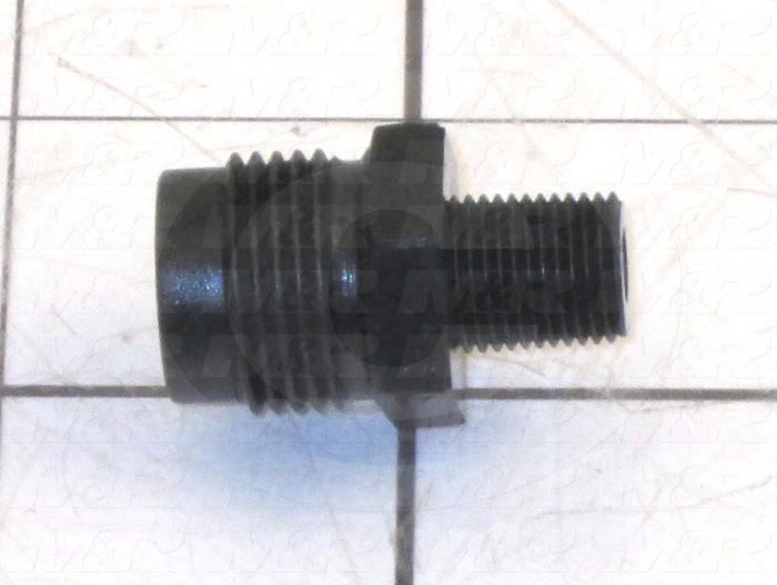 Pipe Fittings & Connectors, Adapter Type, Polyacetal Material, A x B 1/8" BSPT x 3/8" BSPT