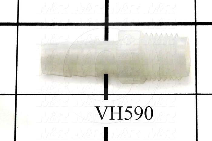 Pipe Fittings & Connectors, Barbed Hose Fittings Type, Plastic Material, A x B 3/8" OD x 1/4" NPT