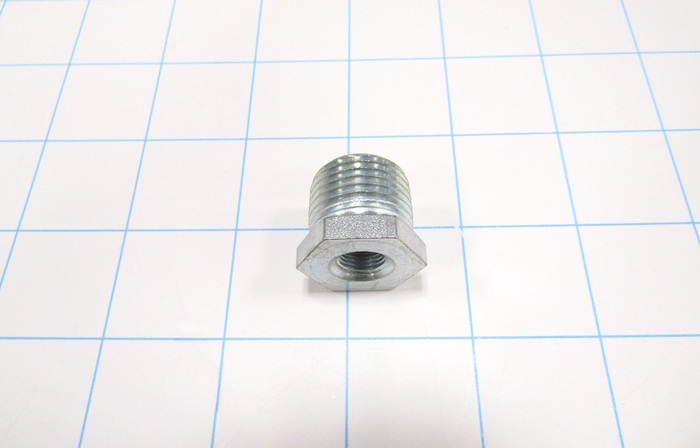 Pipe Fittings & Connectors, Bushing Type, Zink Plated Steel Material, 1/2" NPT x 1/8" NPT Male x Female