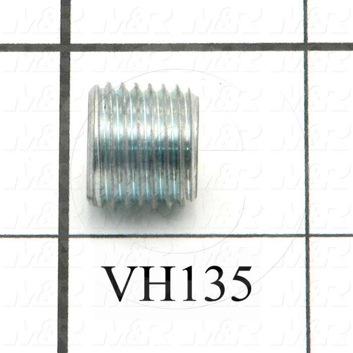 Pipe Fittings & Connectors, Reducing Bushing Type, Malleable Steel Material, 1/4"NPT x 1/8" NPT Male x Female, A x B 1/4" NPT - 1/8" NPT