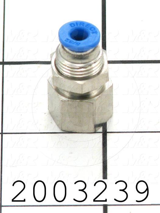 Pipe Fittings & Connectors, Straight Type, A x B 5/32" OD x 1/8" NPT