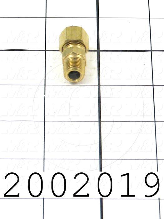 Pipe Fittings & Connectors, Straight Type, Brass Material, A x B 1/4" - 1/8"