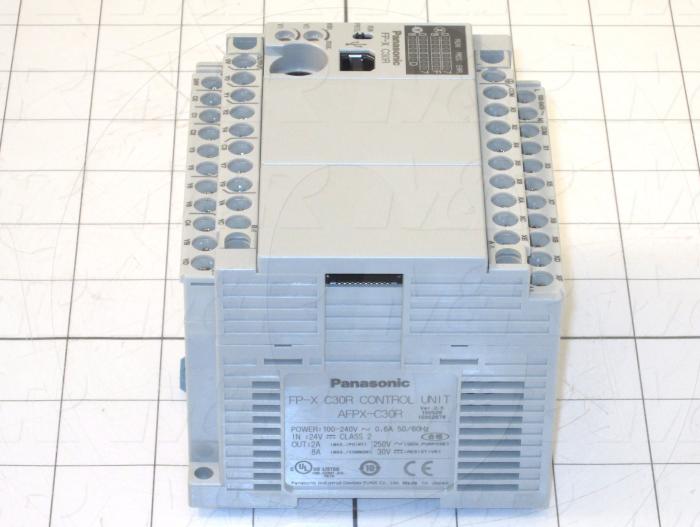 PLC, AFPX, 30 I/O, 16 Inputs, 14 Outputs, 32K, 100-240VAC