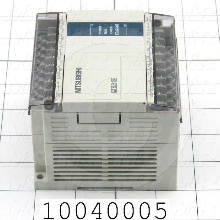 PLC, FX1N, 24 I/O, 14 Inputs, 24VDC Sink/Source, 10 Outputs, Relay