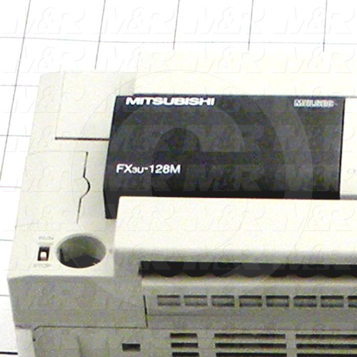 PLC, FX3U, 128 I/O, 64 Inputs, DC, 64 Outputs, Transistor, 100-240VAC