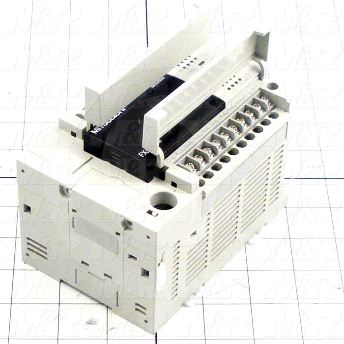PLC, FX3U, 16 I/O, 8 Inputs, DC Sink In, 8 Outputs, Transistor