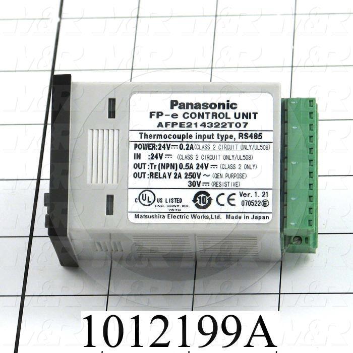 PLC/HMI Controller, 24VDC, 6 DC Inputs, 5 NPN Transistor Outputs, 2 Thermocouple Input, 1 Relay Output(s), RS485, Modbus DT9000