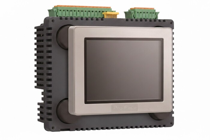 PLC/HMI Controller, 3.5", Touch Screen, TFT Color, 24VDC, 20 Inputs, 10 SINK Sink/Source Inputs