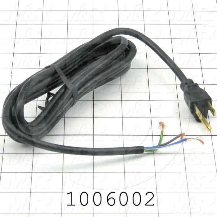 Power Cord, 3m, 3 Conductors, 18AWG