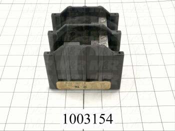 Power Distribution Block, 2 Poles, 1 Line Connection/Pole, 6 Load Connection/Pole, 600VAC