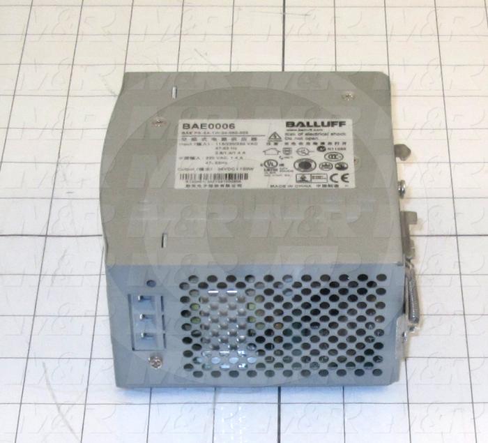Power Supply, 100-240VAC Input Voltage, 1.4A Input Current, 120W, 24VDC Output Voltage, 5A Output Current