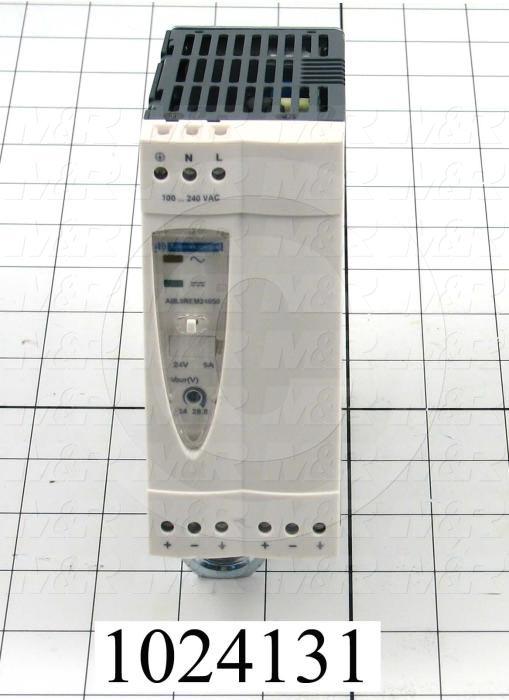 Power Supply, 100-240VAC Input Voltage, 1.4A Input Current, 120W, 24VDC Output Voltage, 5A Output Current