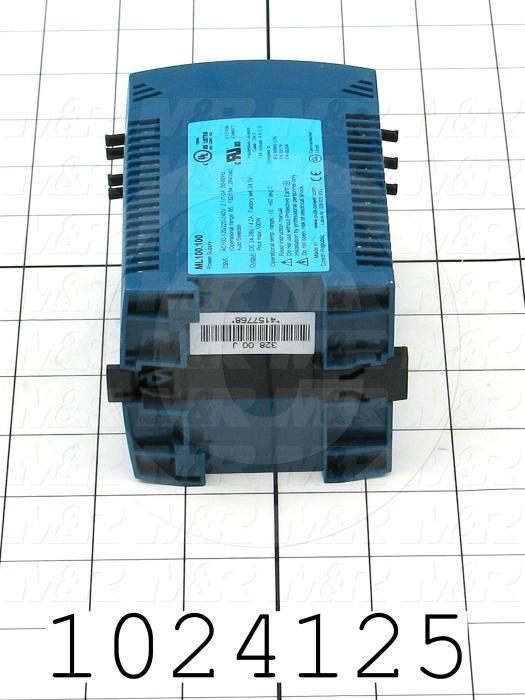 Power Supply, 100-240VAC Input Voltage, 1A Input Current, 100W, 24VDC Output Voltage, 4.0A Output Current