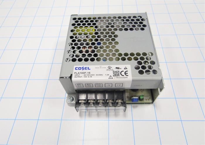 Power Supply, 85-264VAC Input Voltage, 1.15A Input Current, 15VDC Output Voltage, 6.7A Output Current