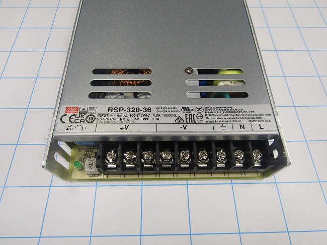 Power Supply, 85-264VAC Input Voltage, 4A Input Current, 36V Output Voltage, 8.9A Output Current